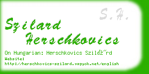 szilard herschkovics business card
